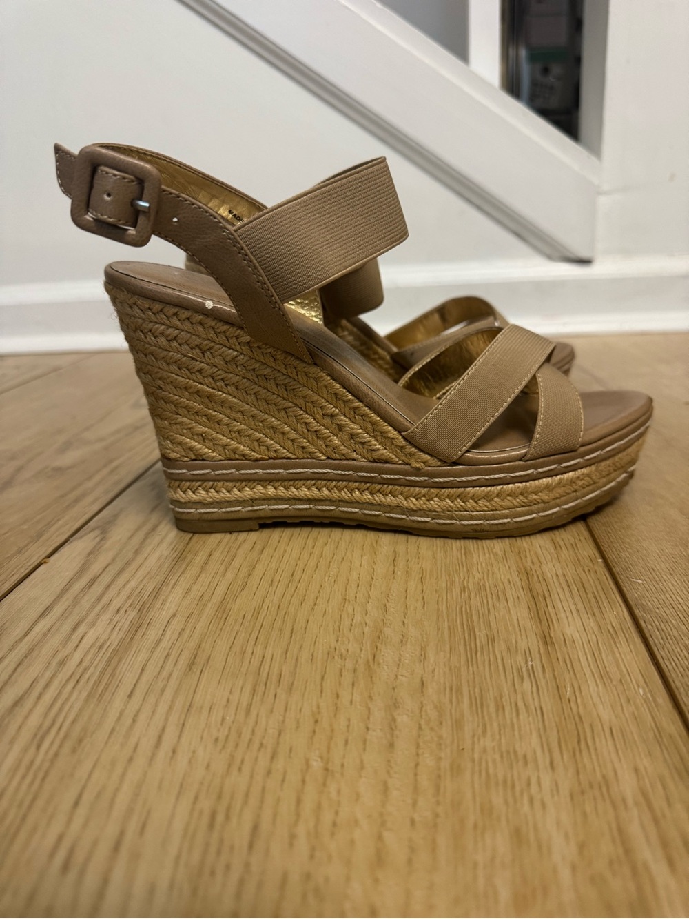 Charles By Charles David Tan Espadrille Platform Wedge Sandals - Picture 4 of 5